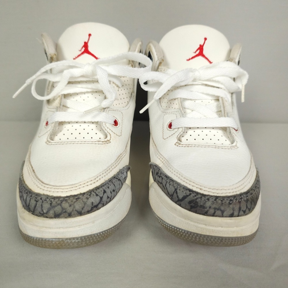 Nike Air Jordan 3 Retro Youth GS Size 1.5Y White Cement Reimagined - Picture 2 of 16